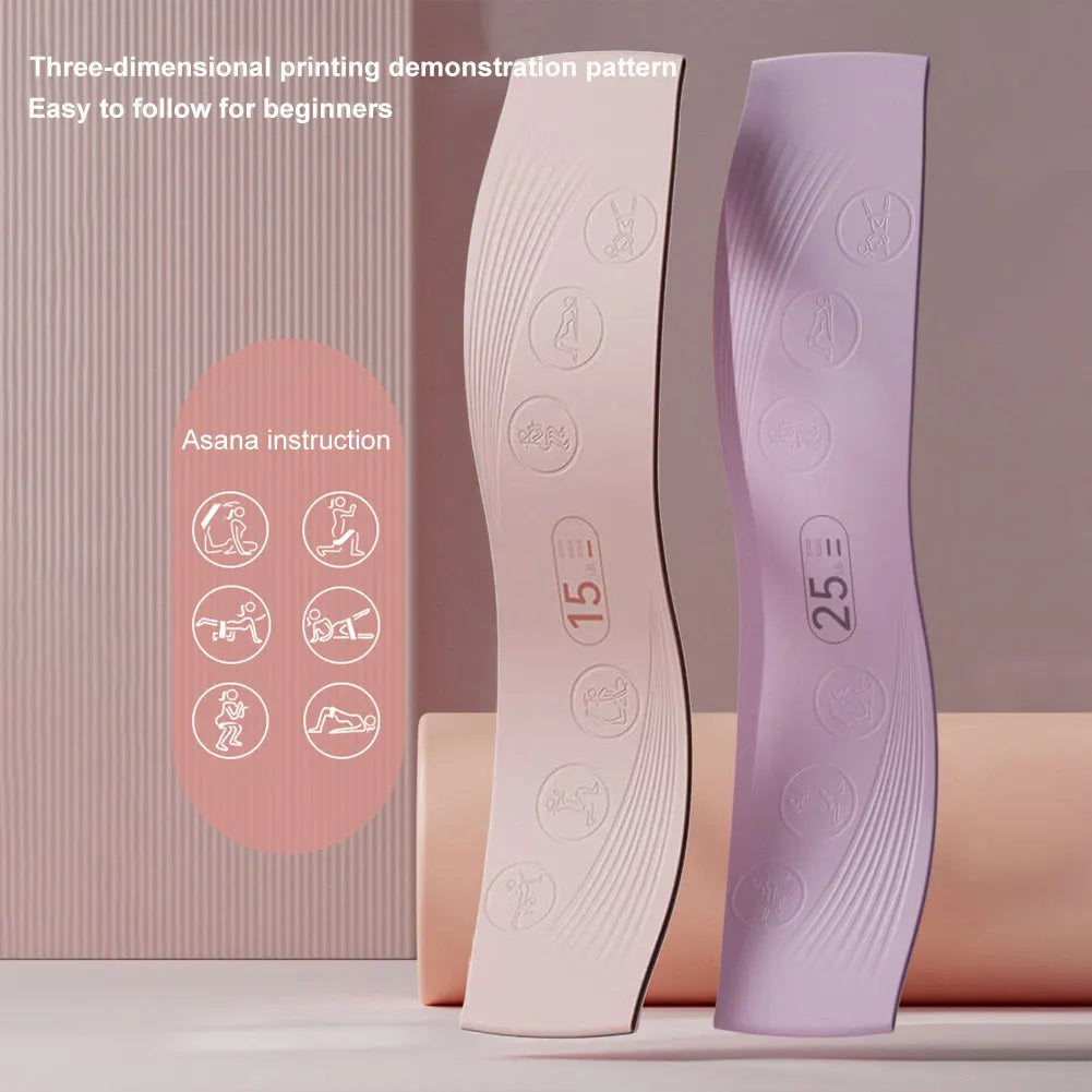 Silicone Resistance Bands with 4 Resistance Levels Workout Stretch Bands for Strength Training for Home Gym Yoga